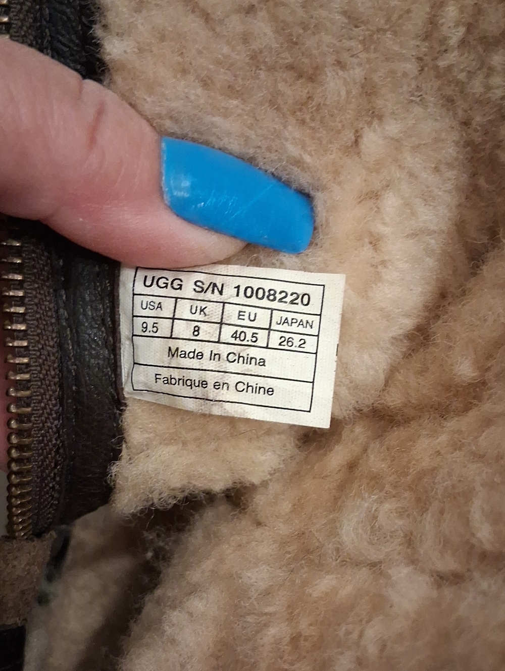UGG Blayre Leather Shearling Moto Boots Brown Buckle Ankle Winter Boots US 9.5 - Picture 10 of 10